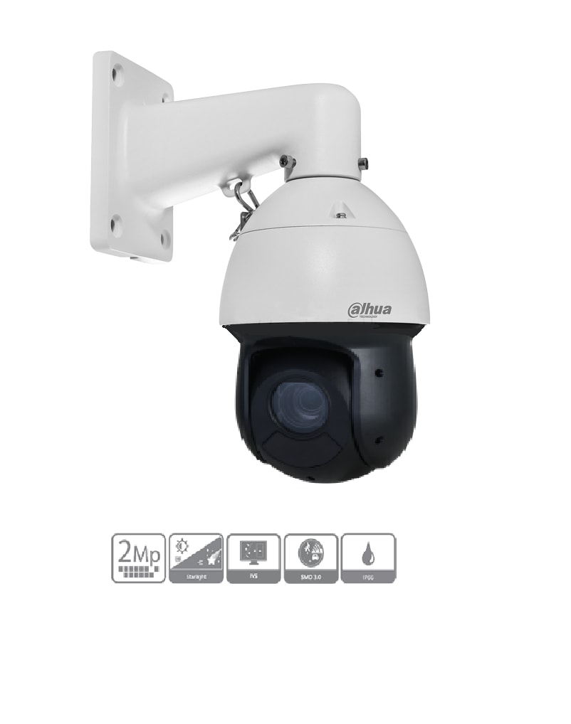 DH-SD49225DB-HNY PTZ IP/Digital WIZSENSE 2MP 25X IR100MT SMD Starlight technology H.265+ METAL CON SOPORTE (Sin Fuente Poder)2