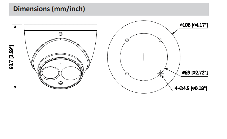 DH-HAC-HDW1200EMN-A-0280B-S5-1 CAMARA DOMO 2MP 2.8MM HDCVI IR50MT METAL IP674