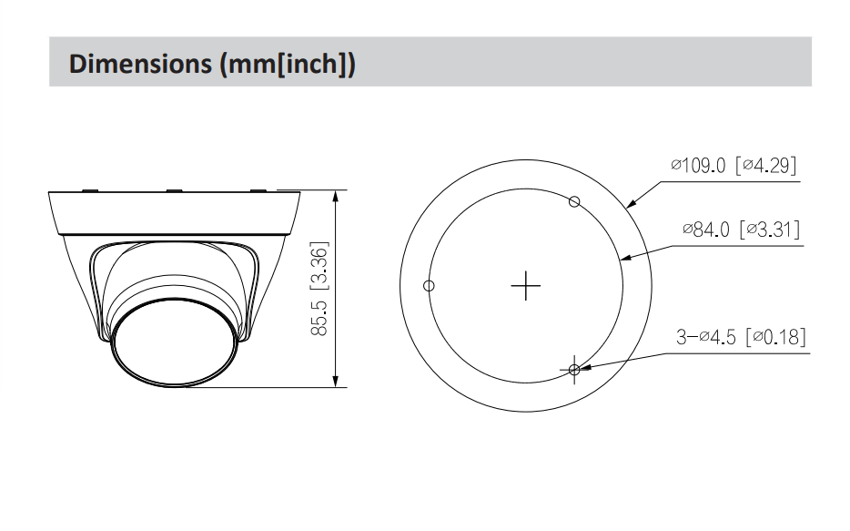 DH-IPC-HDW1439T1-LED-S4 CAMARA DOMO IP POE 4MP 2.8MM 15MT FULL COLOR PLASTICA+METAL IP673