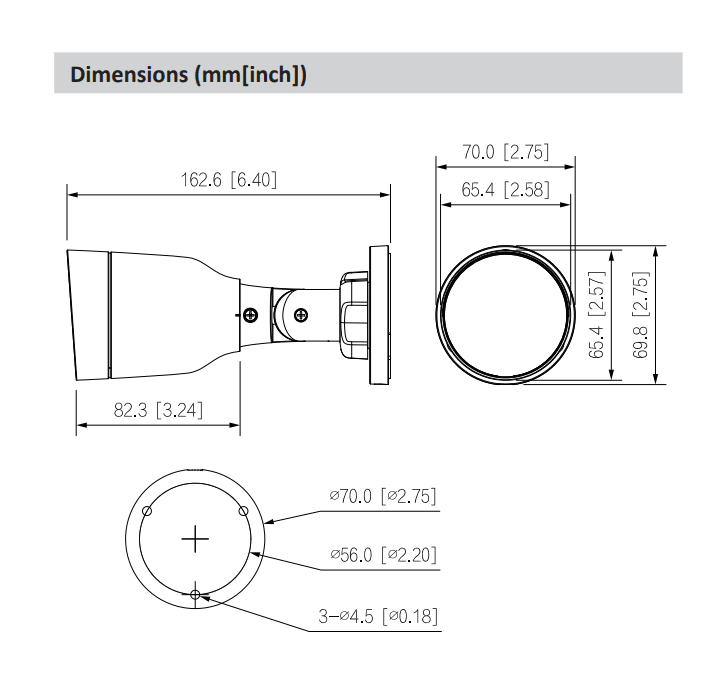 DH-IPC-HFW1439S1-LED-S4 CAMARA BALA IP POE 4MP 2.8MM 15MT FULL COLOR METAL+PLASTICA IP675