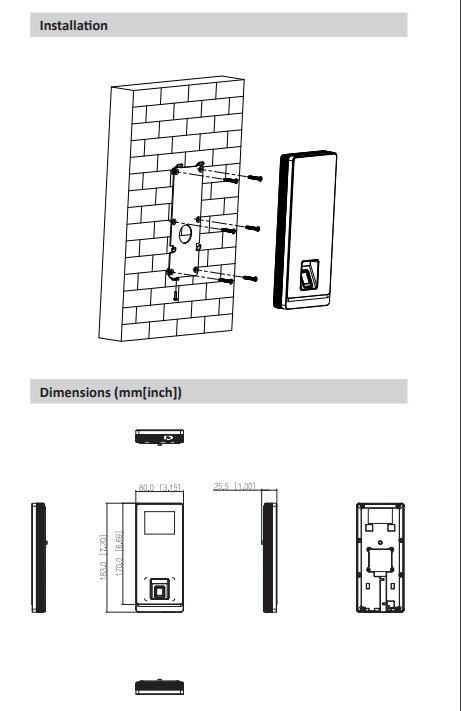 DH-ASI2212H-W Control De Acceso Wi-Fi Y P2P Pantalla LCD de 2,4