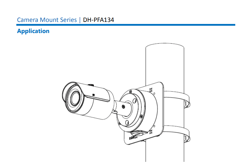 DH-PFA134 SOPORTE BASE CILINDRO IMPERMEABLE SIN COMA ALUMINIO+SECC 90.0MMx35.0MM MAX 1KG3