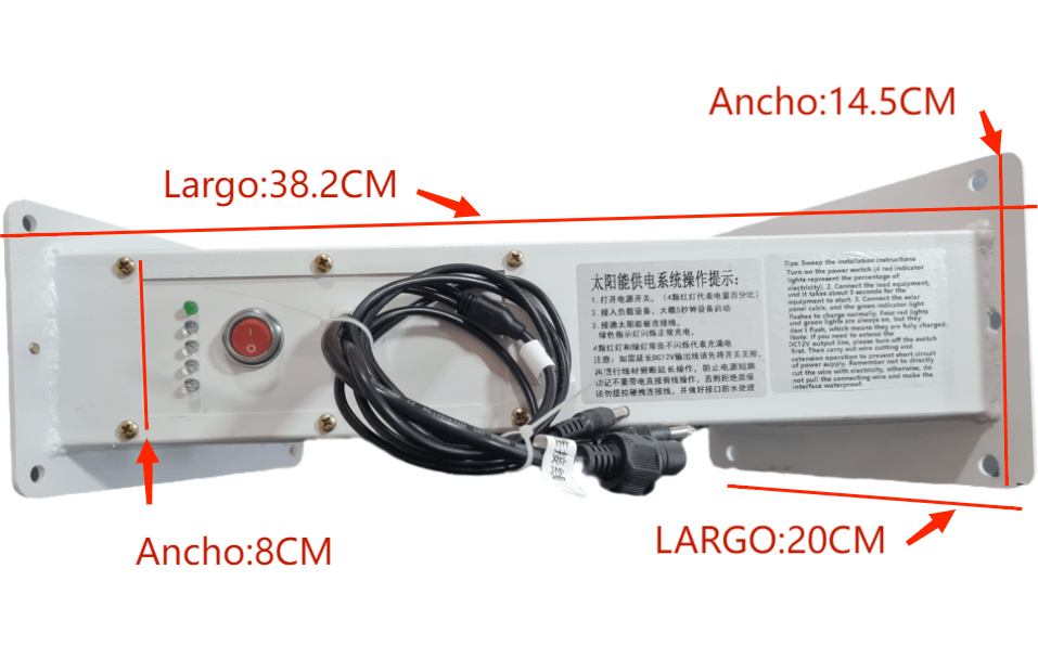 120W 60AH Panel Solar para Camara/LUCE/ACCESORIOS CON BATERIA ,SALIDA 12V, 2*60W PANELES2