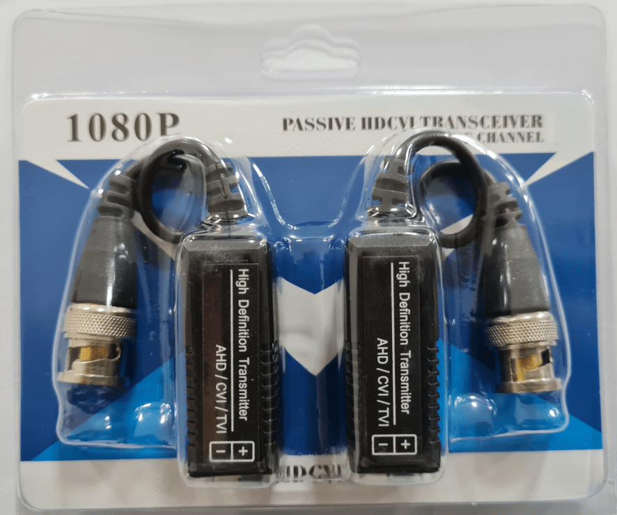 BALUN VIDEO POR PAR 2MP  1080P Hasta 300MT Compatible: HDCVI/TVI/AHD/CVBS Marca IAI TECH (Con Botón)3