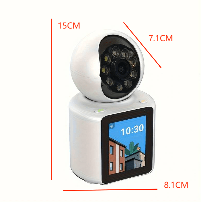 CAMARA MINI PT WIFI 1080P 360° CON MONITOR 3.5 INCHES MIC APP:V360PRO3