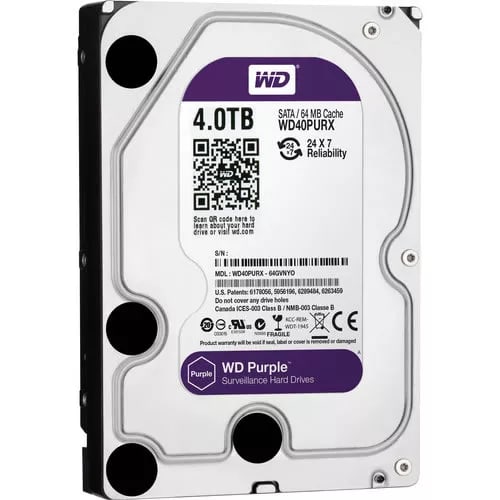 4TB DISCO DURO SATA3 5400RPM 64MB VIDEO VIGILANCIA MARCA:WD PURPLE3