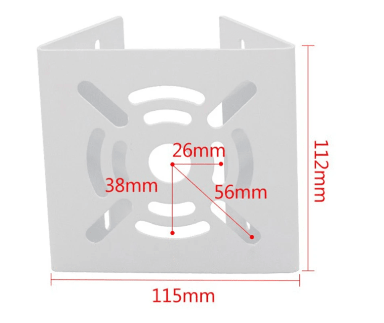 SOPORTE DE MONTAJE VERTICAL PARA PTZ/CAMARAS 112*115*42MM 5KG METAL Con 2 Abrazaderas3