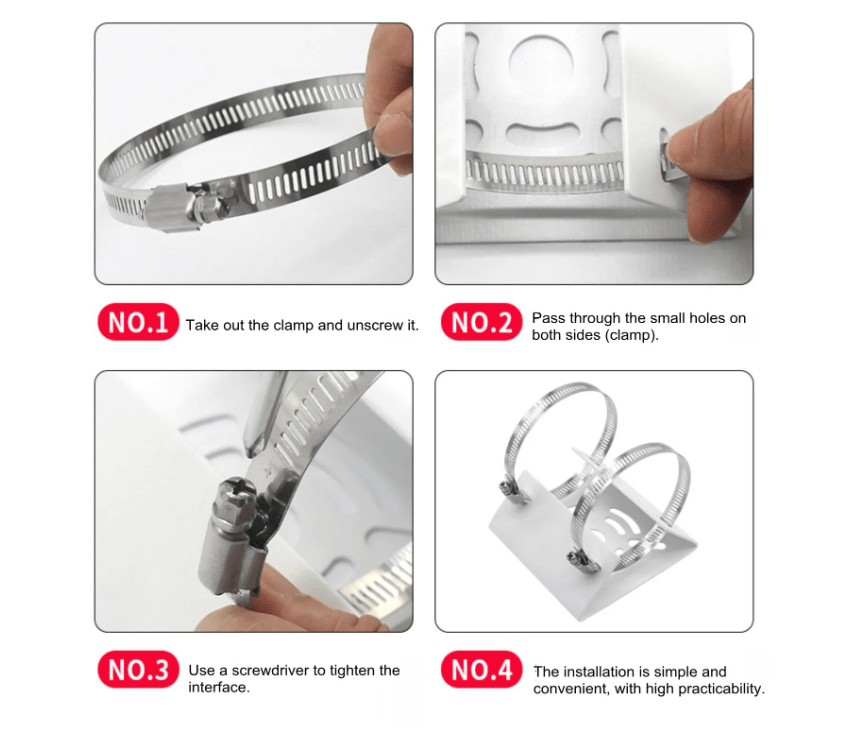 SOPORTE DE MONTAJE VERTICAL PARA PTZ/CAMARAS 171*154*54MM 15KG METAL  Con 2 Abrazaderas9