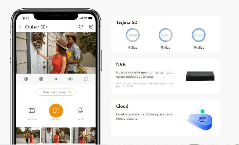 IPC-S2EN-5R1S CAMARA IP 5MP 3.6mm IMOU Ranger2 Mini PT IR10 AudioBidireccional FULL COLOR MAX 256GB,2.4Ghz WiFi3