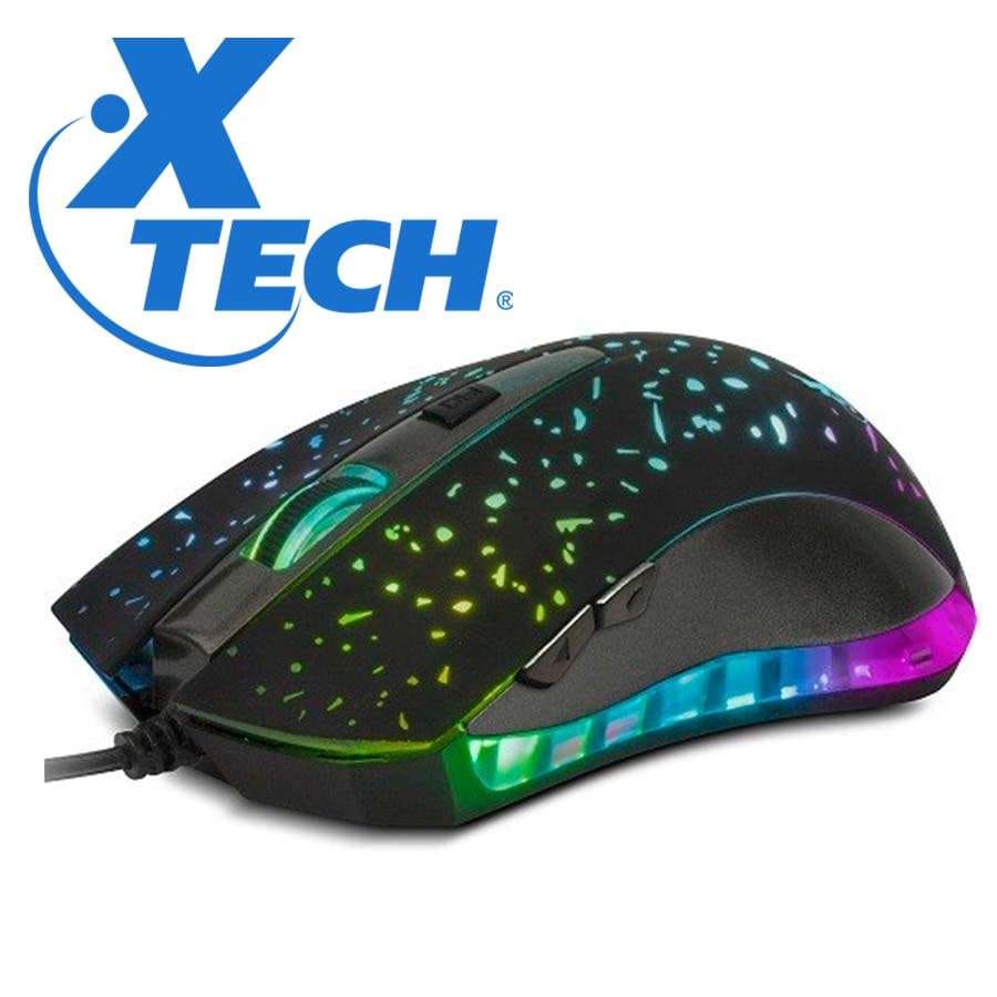 Mouse Cablear USB Hasta 2400dpi 6 Botones 7 Color Óptico 12,1x7,1x4,15cm XTM-410  Marca:Xtech 0