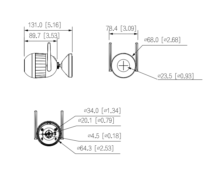 IPC-F4CN-PV Cámara IP Bala WIFI 4MP 2.8MM AUDIO BIDIRECCIONAL 2.4Ghz MAX 256 Dual Light 30Mts ALARMA OFERTA INVIERNO6