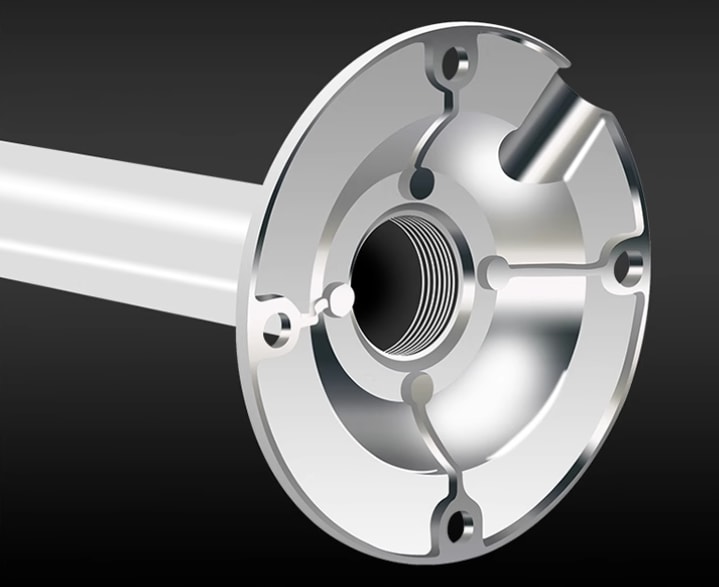 Soporte Ajustable Tubo con base + Bandeja 60~120CM Aluminio  IAI-SPAJ60120i6