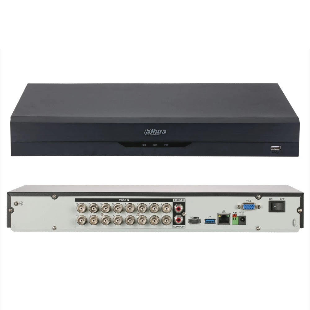 DH-XVR5216AN-4KL-I3 XVR 16CH 2HDD 16*SMD, WizSense, Max 4K,IA,Max 32CH IP 128Mbps,HDCVI/AHD/TVI/CVBS2