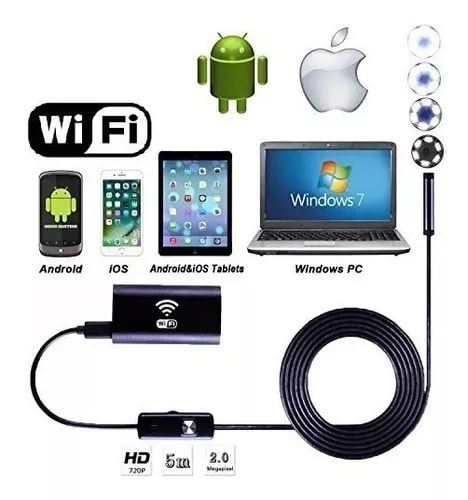 CAMARA ENDOSCOPICA IMPERMEABLE 5MT IP67 1080P WIFI ,USB Recargable,Bateria 500mAh Oferta3