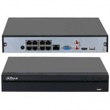 DHI-NVR4108HS-8P-4KS3 NVR 8POE 8CH 1HDD 1U HDMI 12MP SMD 10/100/1000Mbps H.265+ HASTA 20TB3