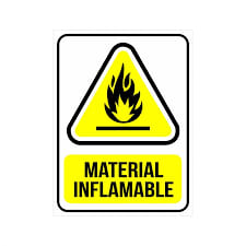 SEÑALETICA MATERIAL INFLAMABLE 20*30CM MARCA : ANTE2