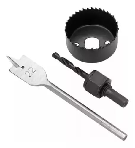 KIT DE INSTALACIÓN DE CERRADURA 3PCS SIERRA COPA PARA MADERA 54/22/10MM MARCA: ANTE2