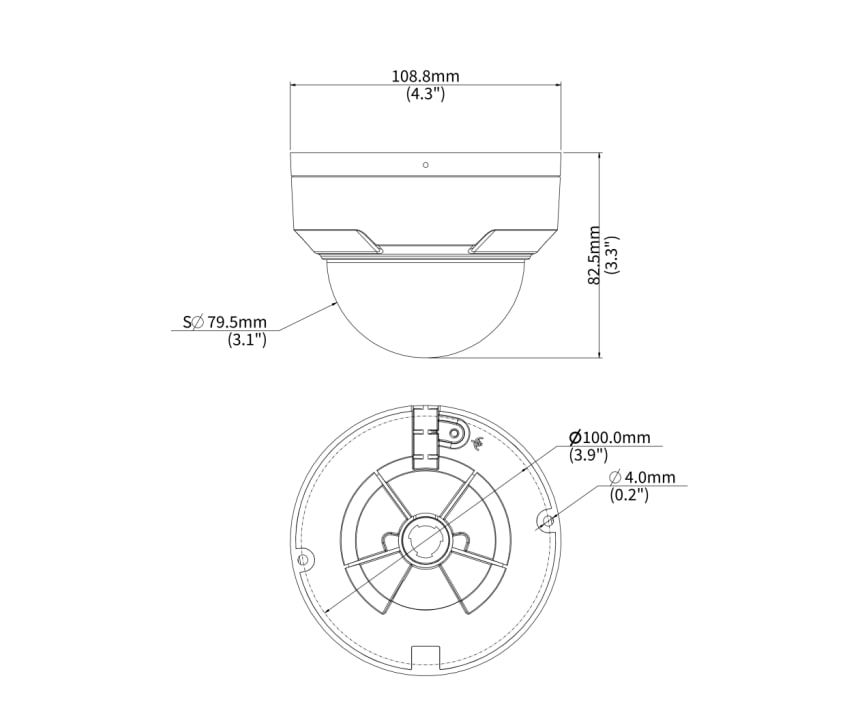 IPC324LB-ASF28K-A CAMARA DOMO IP POE IK10 4MP 2.8MM  IR30MT ONVIF MIC IP67 512GB METAL+PLAS UÑV4