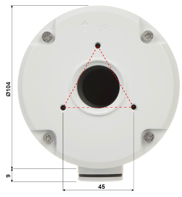 TR-JB05-B-IN Soporte Redondo Metal 104.4mm*54.5mm 0.36kg, Para Instalacion,UÑV4