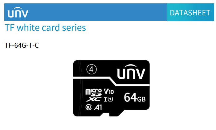 64GB TF-64G-T-C Tarjeta Memoria MicroSD 75MB/s Clase10 V10 UÑV2