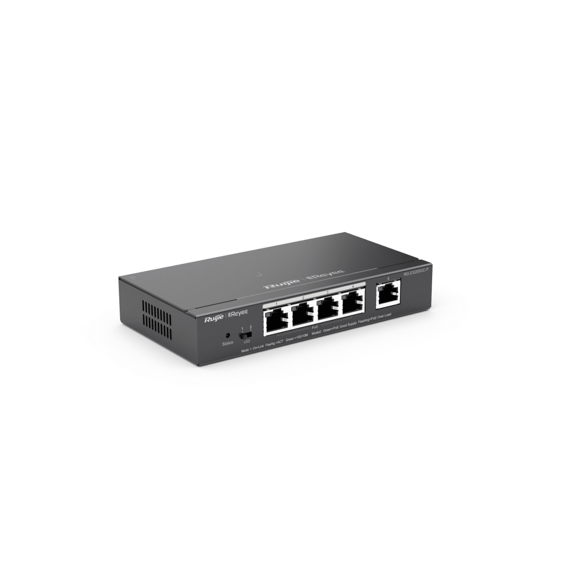 RG-ES205GC-P Switch POE NUBE 5 Puertos Gigabit, 4 puertos PoE/POE 1000Mbps + 1 GE 54W Ruijie2