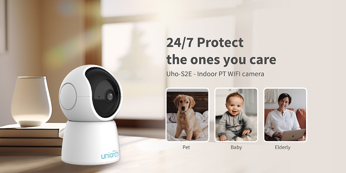 UHO-S2E CAMARA WIFI PT 360° 2MP 4MM IR10MT ALARMA AUDIO BIDIRECIONAL ONVIF 256GB UNIARCH6