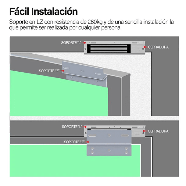 Soporte Bracket Tipo : L y Z  280KG Para Cerradura Retenedor Electromagnético Aluminio ACCESORIO  SP-LZ2