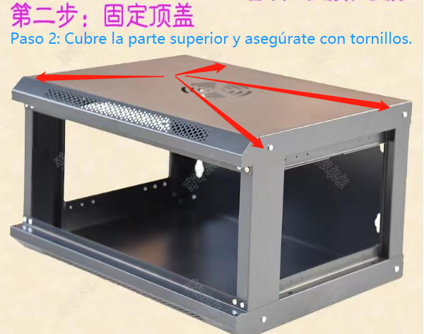 GABINETE RACK 12U FIJO A PARED Con Rueda Y BANDEJA METAL ACCESORIO4