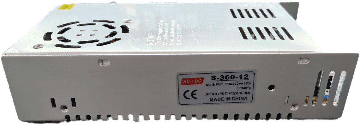 FUENTE DE PODER METALICO 12V 30A 360W con ventilador4