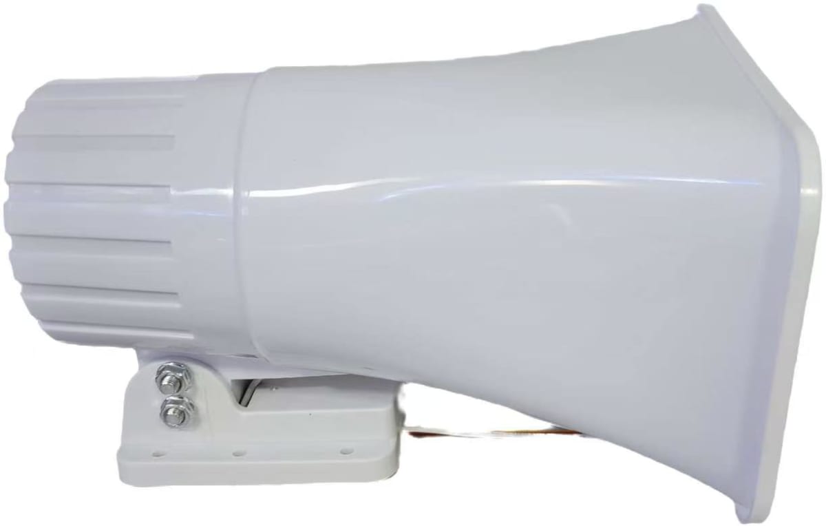 SIRENA 30W 12V 2 TONOS 120Db ALTA VOZ PARA ALARMAS SEGURIDAD EXTERIOR Y INTERIOR,PVC PLASTICA2