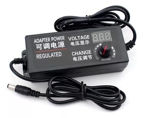 3A 3V~24V TRANSFORMADOR PLASTICA  AJUSTABLE (Con Cable Poder) FUENTE DE PODER 0