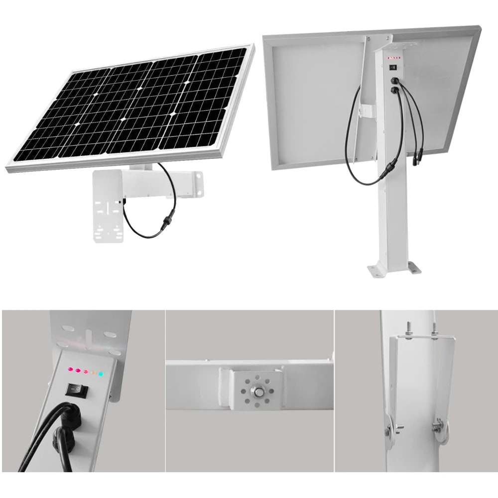 Panel Solar 40W 30AH 12V BATERIA MAX 18 HORAS PARA CAMARA/PRODUCTOS 12V,56*40.5*23CM3