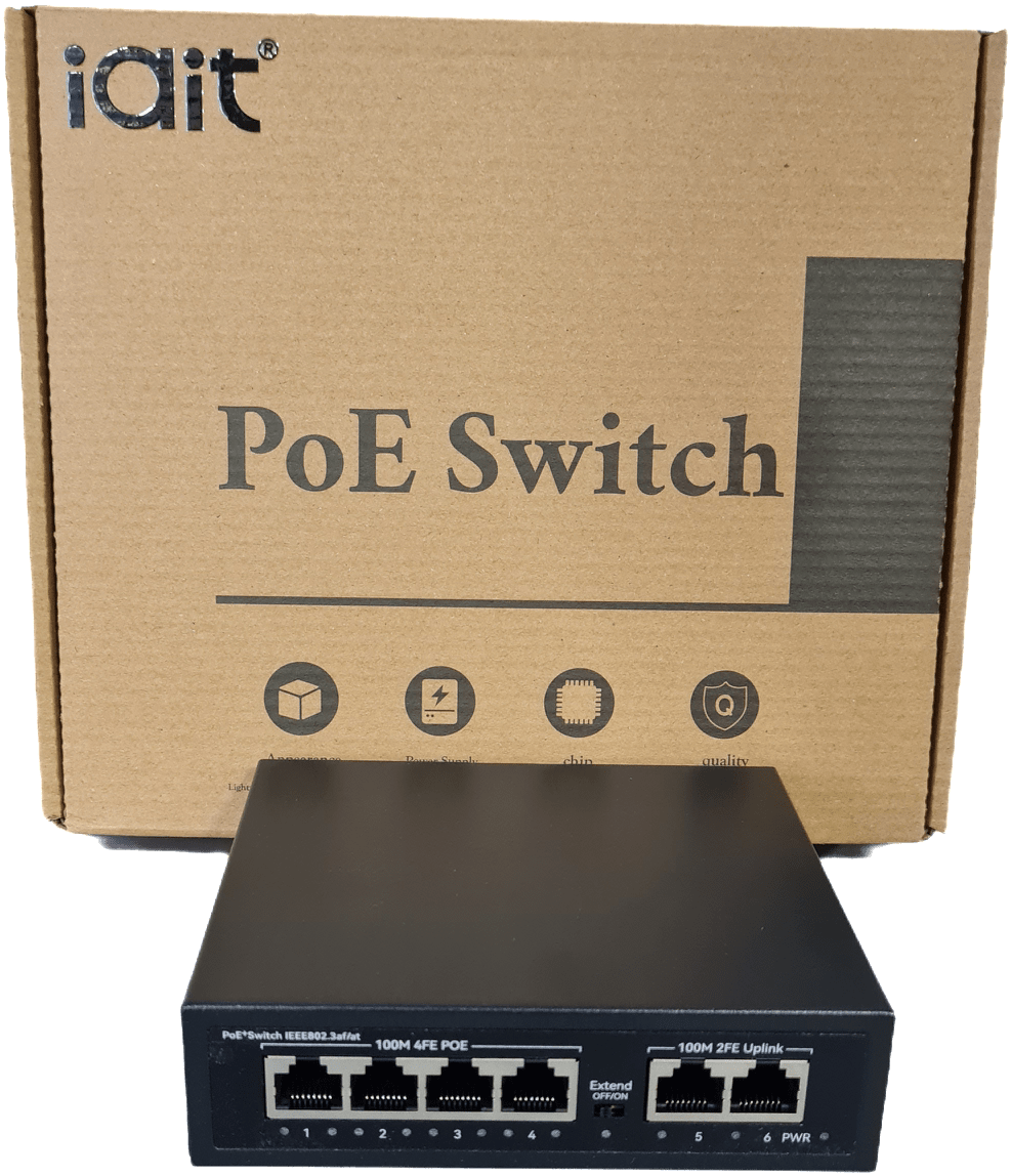 POE204-100MB SWITCH POE 4POE+2UPLINK 10/100Mbps,DC52V-65W,AC100-240V , 1.2Gbps OFERTA 0
