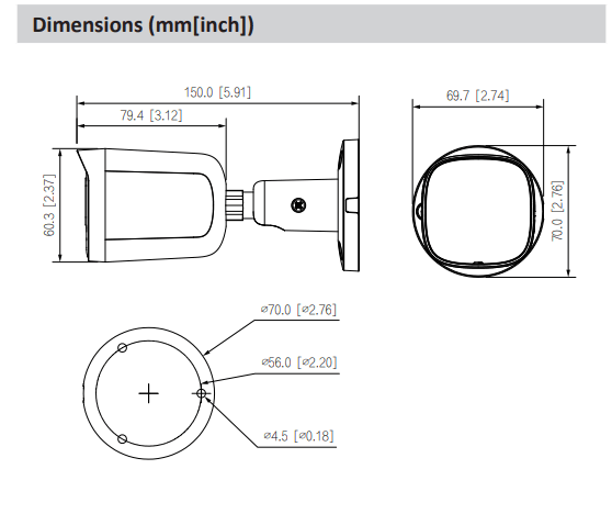 DH-HAC-B2A21N-U-0280B CAMARA BALA 2MP 2.8MM HDCVI IR30MT METAL IP67 12V ANALOGA DAHUA3