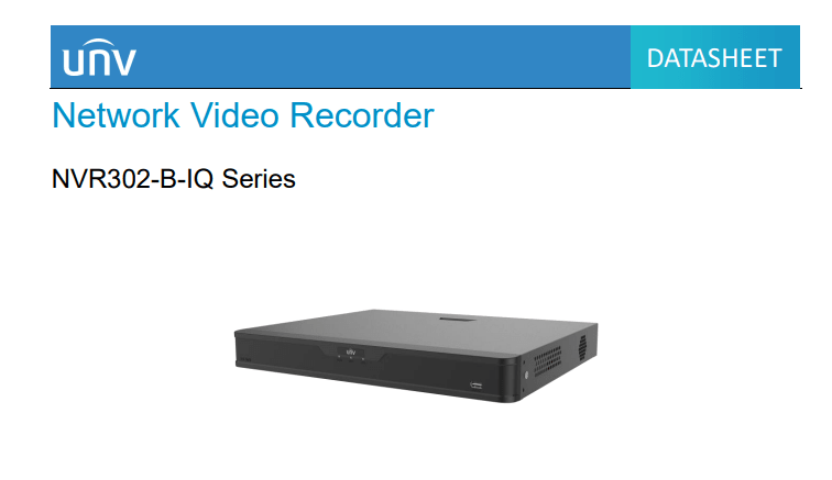 NVR302-32B-IQ NVR 32CH 12MP SIN POE 2HDD SIP Y UMD MAX20TB H.265+ ONVIF Smart Intrusion Prevention UÑV 0