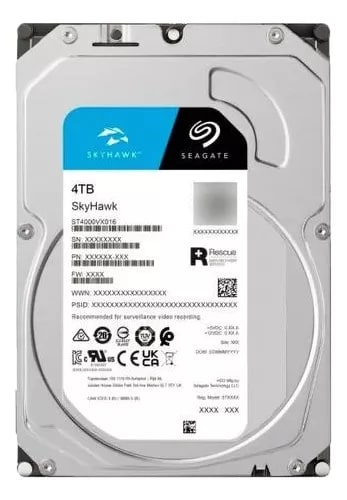 DISCO DURO 4TB SATA3 VIDEO VIGILANCIA MARCA:SEAGATE-SKYHAWK 0