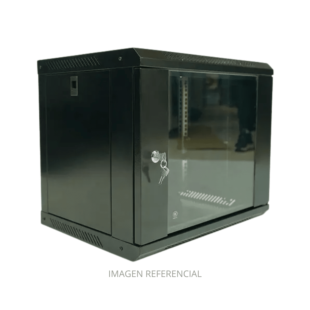 GABINETE RACK 9U FIJO A PARED CON BANDEJA METAL ACCESORIO 0