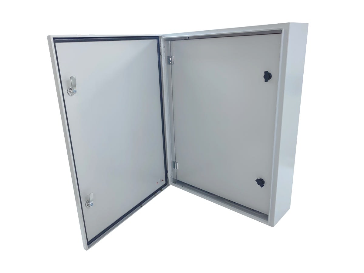 GABINETE MURAL RACK 2 PUERTA 500*700*250MM CON LLAVE PARA ELECTRICIDAD/CCTV METALICO COLOR:BLANCO2