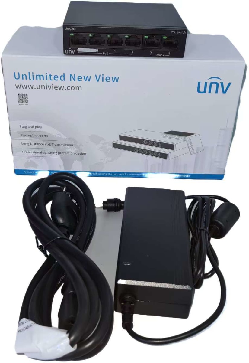 NSW2020-6T-POE-IN Switch POE 60W  6-Port 10~100Mbps 4 POE +2 Uplink 100Mbps IEEE 802.3at/af UÑV2