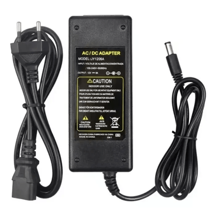 8A 12V PLASTICA TRANSFORMADOR PLASTICA (Con Cable Poder)2