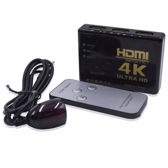 SPLITTER HDMI 3 ENTRADA 1 SALIDA RESOLUCION  4K CON CONTROL REMOTO UH-3012