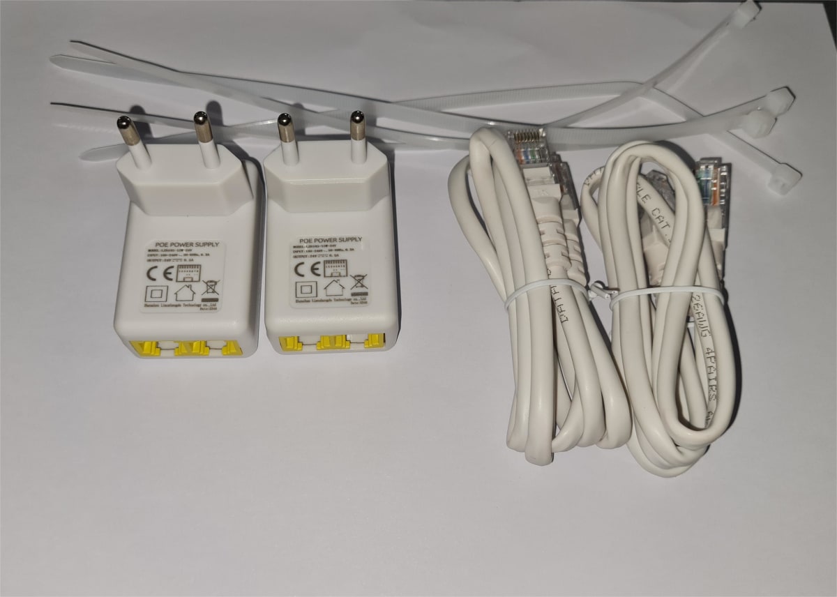 500MT KIT ANTENA Par POE 24V/12V(NO SW POE)100Mbps 5~10 CAMARAS Doble flujo 2,4GHz 300Mbps IAI TECH8