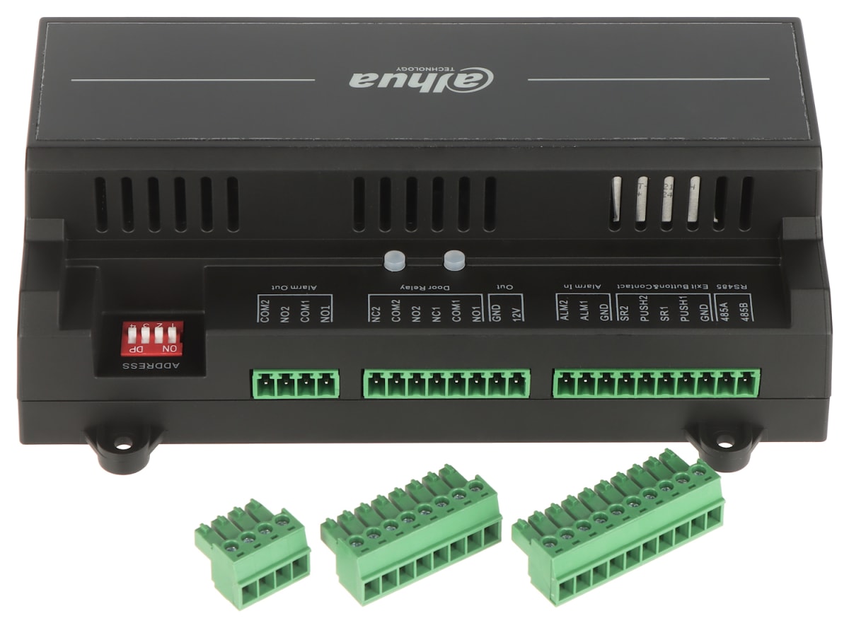 DHI-ASC2202B-S Control de Acceso DAHUA para 2 Puertas.3*RS-485 ,2*Wiegand,12V/POE 10/100 Mbps IP20 IK043