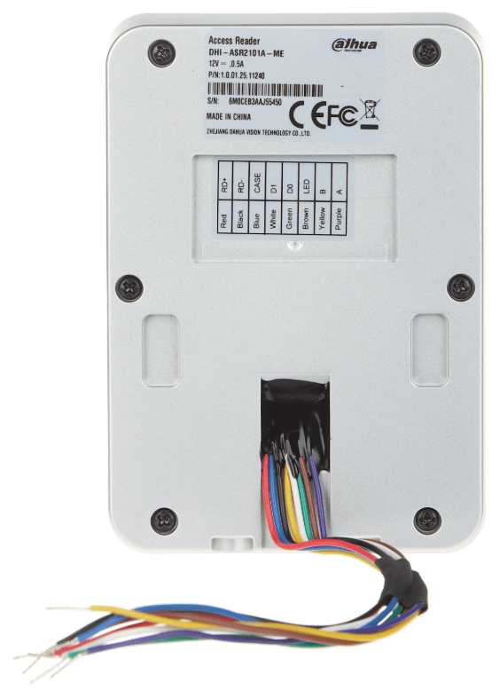 DHI-ASR2101A CONTROL DE ACCESO CON LECTOR DE TARJETA Y PIN TECLADO,RS485 Y Wiegand,IP66,12V 0.5A.4