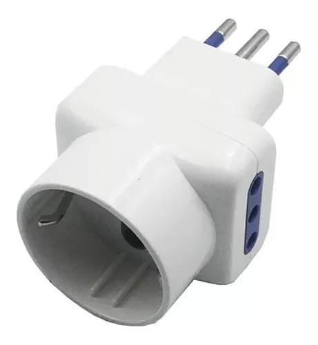 ADAPTADOR 3 TOMAS , EURO/AMERICANO A CHILENO BLANCO 10A 1500W SEC AT-Z91001 MARCA : ANTE3