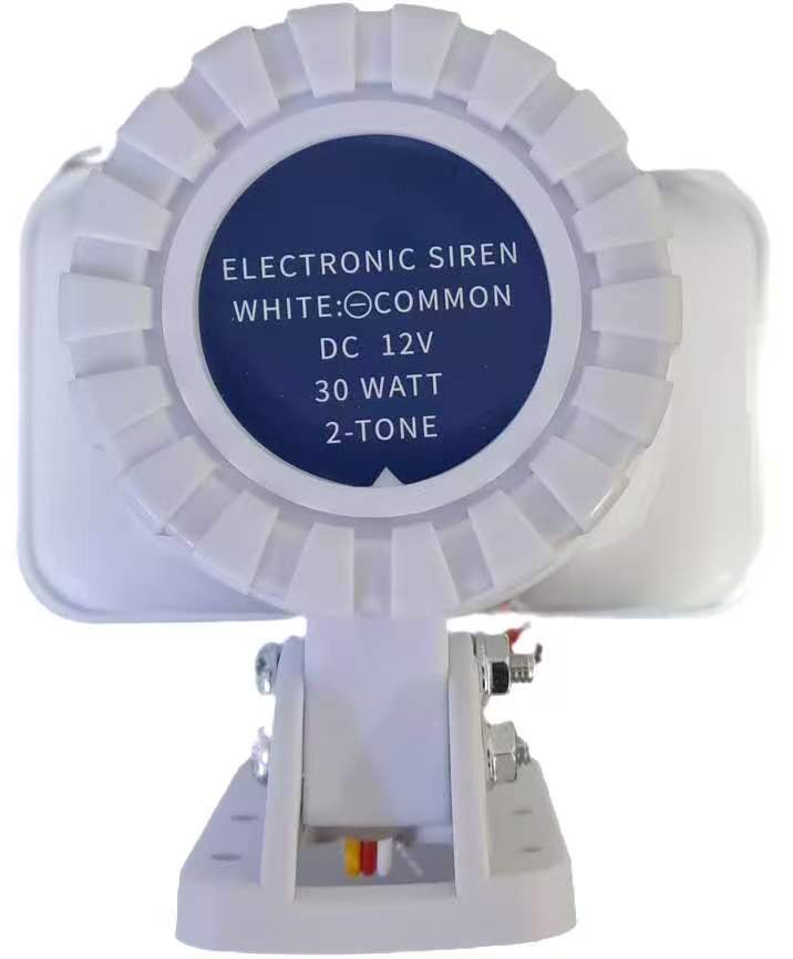 SIRENA 30W 12V 2 TONOS 120Db ALTA VOZ PARA ALARMAS SEGURIDAD EXTERIOR Y INTERIOR,PVC PLASTICA3