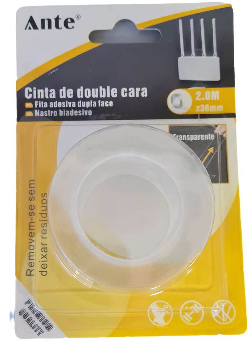 CINTA DOBLE CONTACTO SIN RASTRODOBLE FAZ TRANSFPARENTE 2MT * 36MM 5605787050054 MARCA ANTE 0
