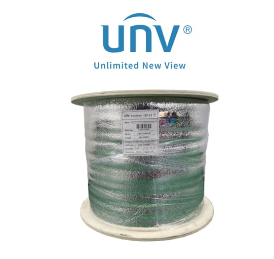 CABLE UTP CAT6 305MT EXTERIOR COBRE 99.99% OFC 0.52mm iSO/IEC 11801,TIA/EIA 568C.2 , CE  MARCA: UÑV 0