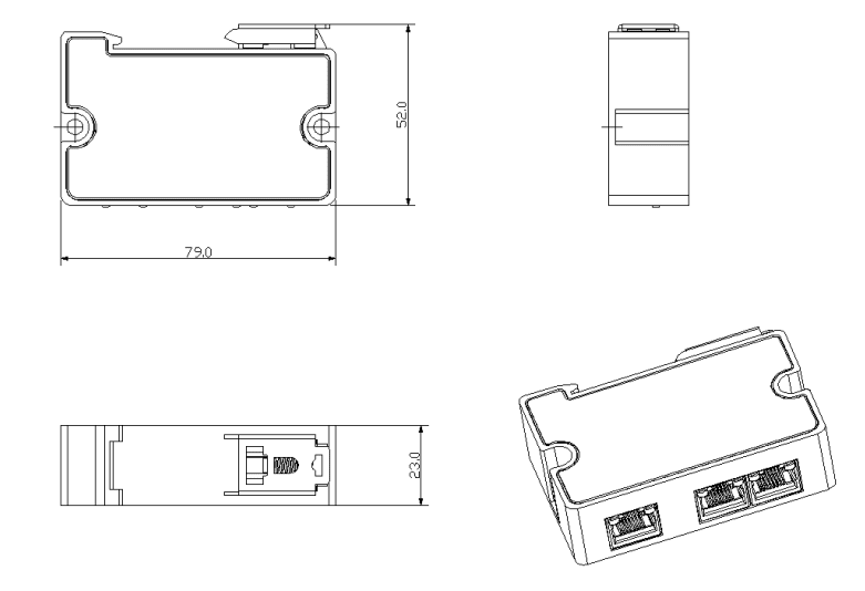 DH-PFT1300 EXTENSOR POE 1 A 2 IEEE 802.3af/at 100Mbps <25W 79×52×23mm DAHUA6
