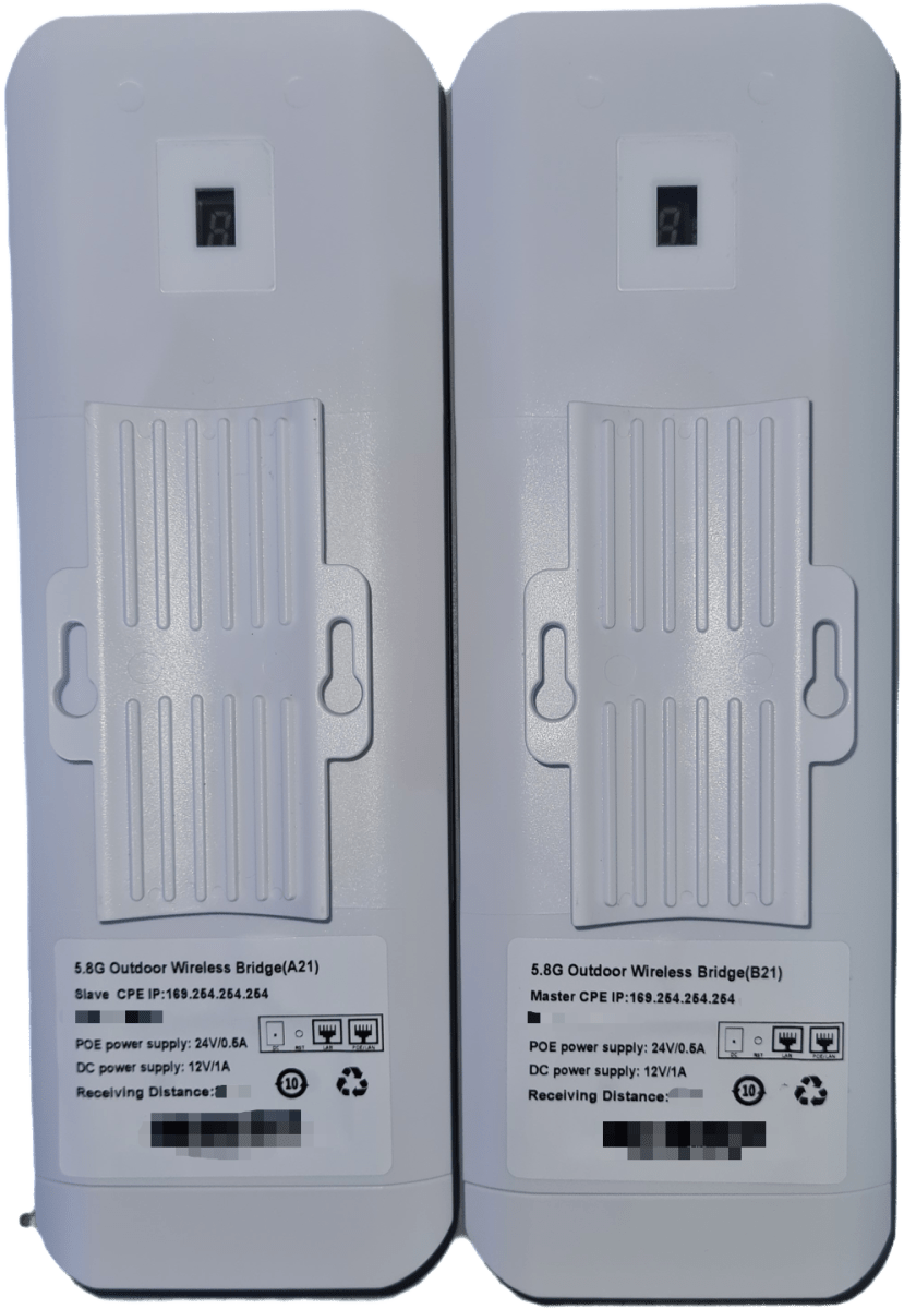 3KM KIT ANTENA Par POE 24V/12V (INCOMPATIBLE SWITCH PoE)100Mbps 5~10 CAMARAS 5.8Ghz 450Mbps IAI TECH3